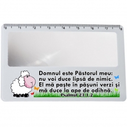 Card cu rigla si lupa, Domnul este pastorul meu!